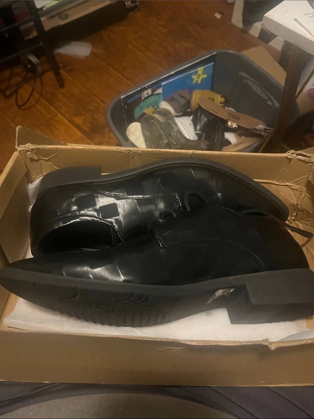 YNS Generic Black Men's Oxford Dress Shoes